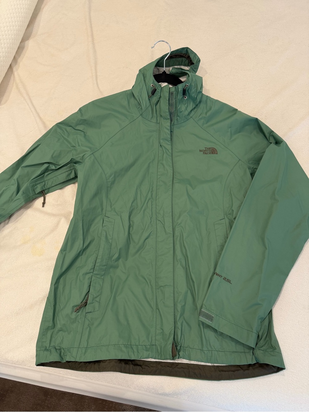 The North Face Women's Green Hooded Windbreaker Jacket